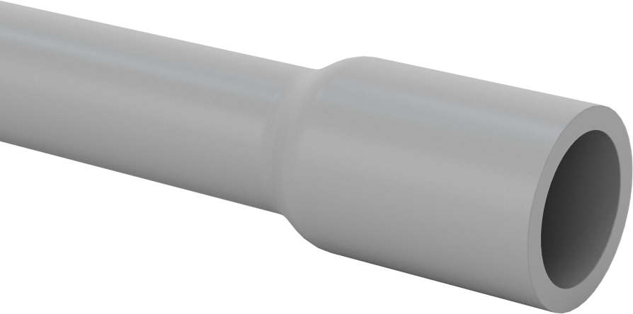 Sert PVC Kanal, 1/2 Anma Ölçüsü, 10 Fit Uzunluk