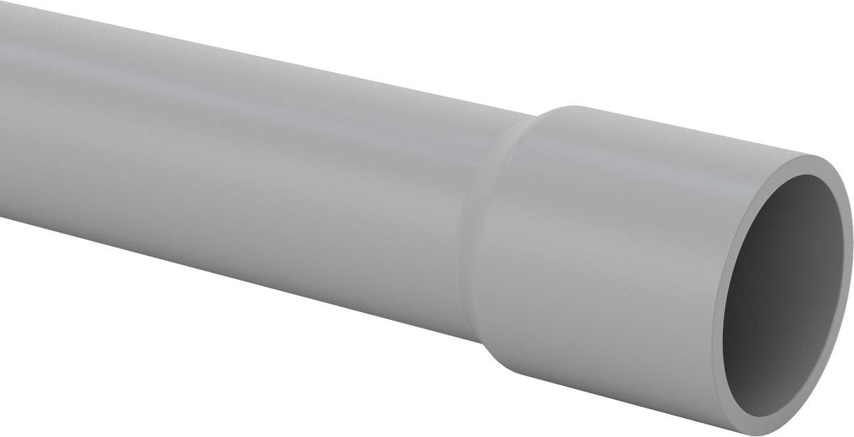 Sert PVC Kanal, 2-1/2 Anma Ölçüsü, 10 Fit Uzunluk