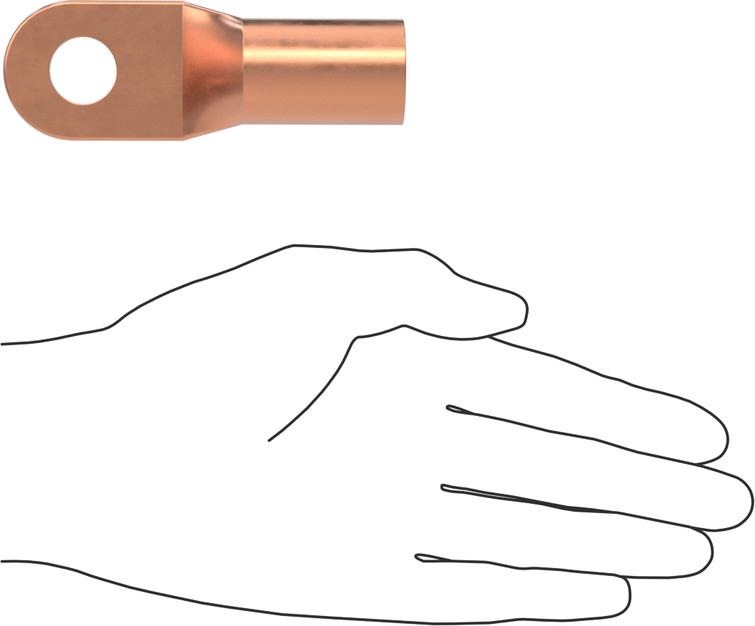 Lehim ve Sıkıştırma Kaynak Pabucu, 4/0 AWG için