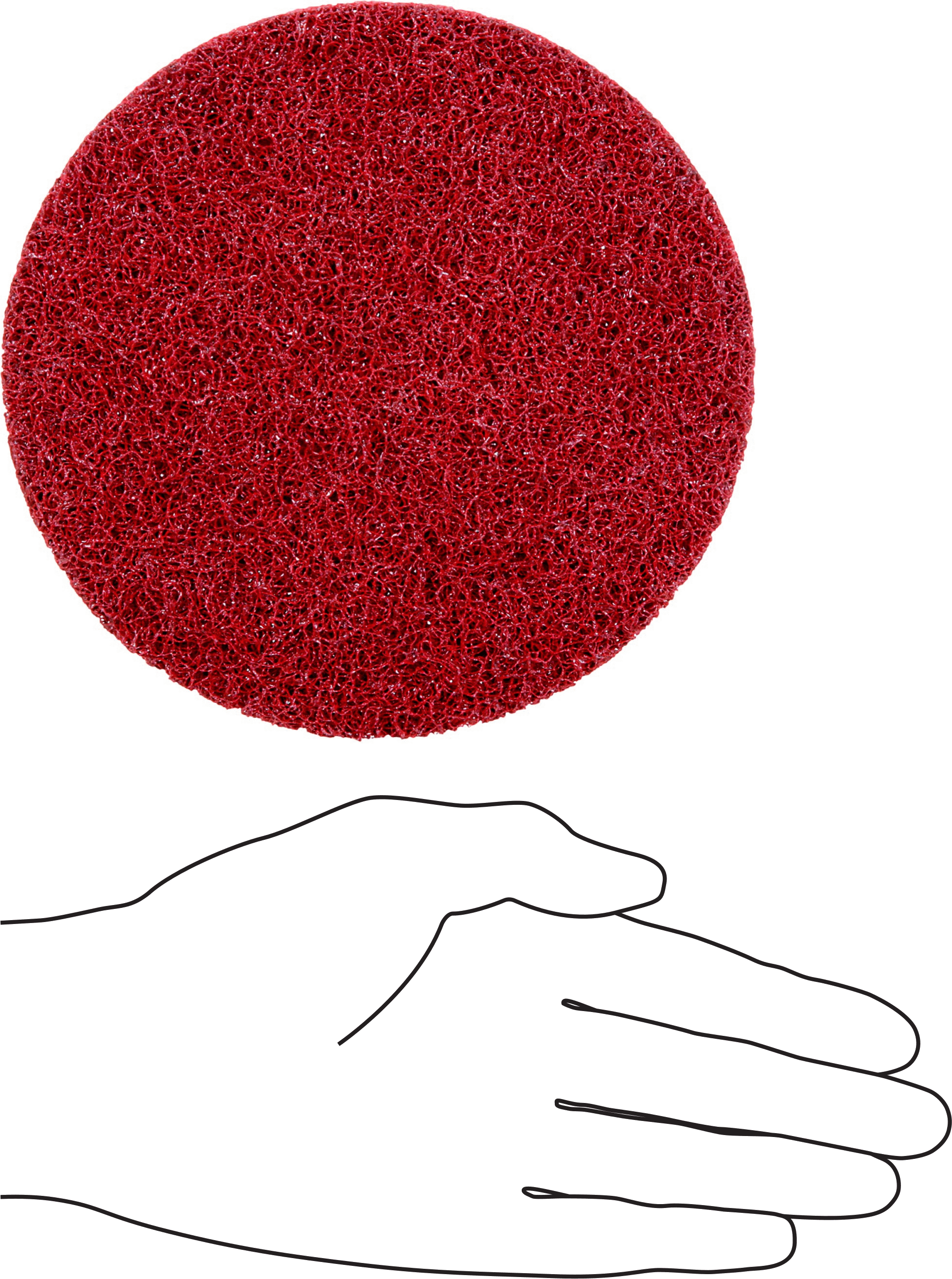 Naylon Örgü Yastıklı Cırt Cırtlı Zımpara Diski, Hızlı Kesim, Orta, 6" Çap