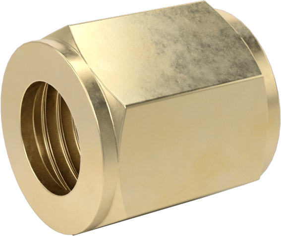 Dişli Pirinç Somun, CGA 020, 3/8"-24 UN/UNF, Sıkıştırılmış Gaz için Hortum Bağlantısı için Sağ El