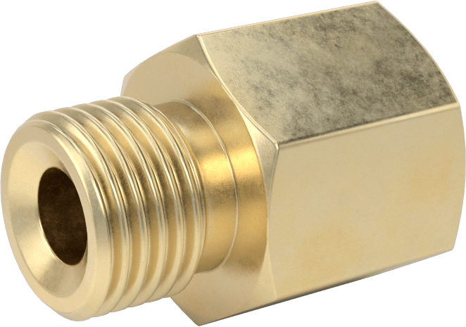 Sıkıştırılmış Gaz için Hortum Bağlantı Elemanı, Adaptör, 1/4 NPT Dişi x CGA-022, 9/16"-18 UNF Sağ Dişi
