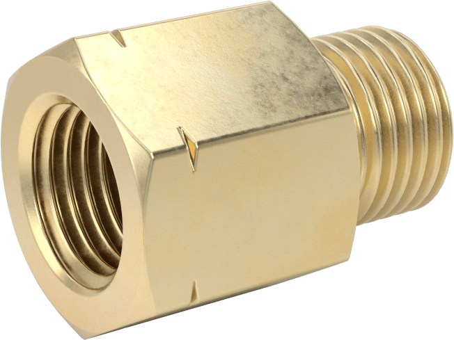 Sıkıştırılmış Gaz için Hortum Bağlantı Elemanı, Adaptör, 1/4 NPT Dişi x CGA-023, 9/16"-18 UNF Sol El Erkek