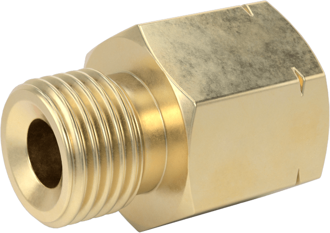 Sıkıştırılmış Gaz için Hortum Bağlantı Elemanı, Adaptör, 1/4 NPT Dişi x CGA-023, 9/16"-18 UNF Sol El Erkek