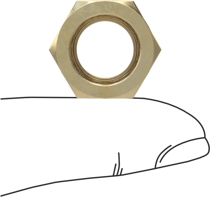 Dişli Pirinç Somun, CGA 023, 9/16"-18 UN/UNF, Sıkıştırılmış Gaz için Hortum Bağlantısı için Sol
