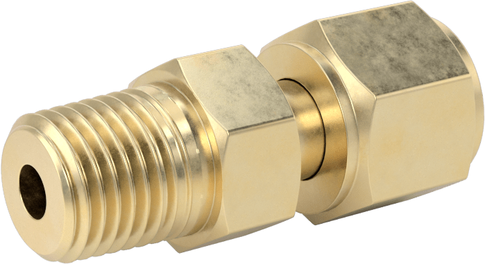 Sıkıştırılmış Gaz için Hortum Bağlantı Elemanı, Adaptör, CGA-022, 9/16"-18 UNF Sağ El Dişi x 1/4 NPT Erkek