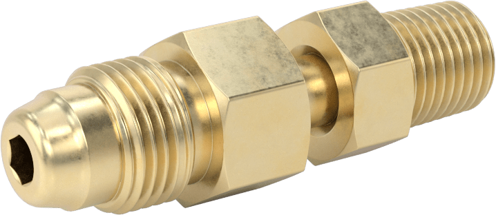 Sıkıştırılmış Gaz için Hortum Bağlantı Elemanı, Adaptör, CGA-032, 5/8"-18 UNF Sağ Erkek x 1/4 NPT Erkek