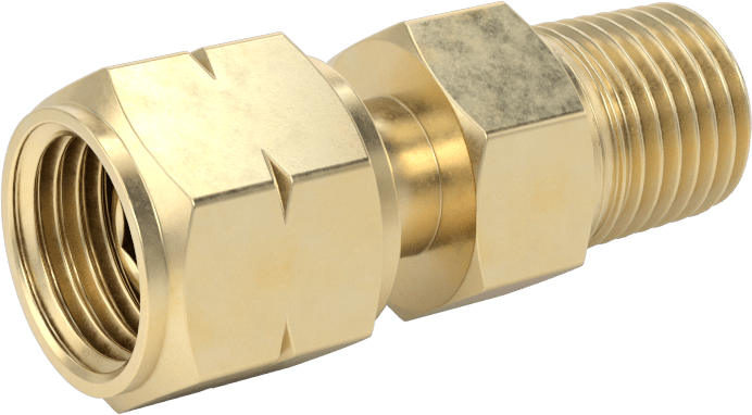 Sıkıştırılmış Gaz için Hortum Bağlantı Elemanı, Adaptör, CGA-023, 9/16"-18 UNF Sol Dişli Dişi x 1/4 NPT Erkek