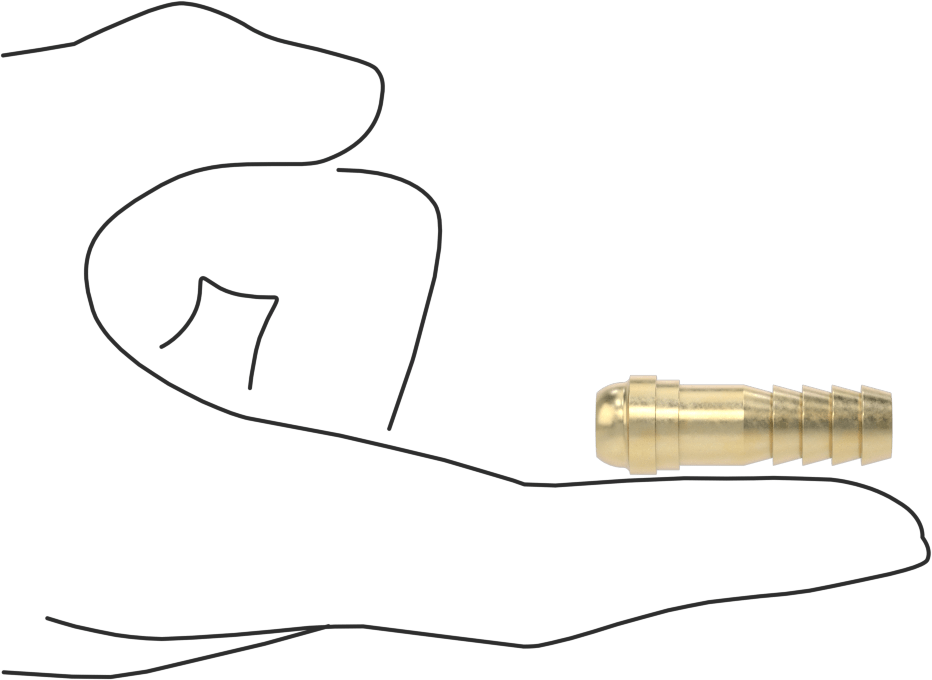 Sıkıştırılmış Gaz için Hortum Bağlantı Elemanı, 3/8" Hortum İç Çapı ve CGA Numaraları 022 ve 023 için Dikenli Adaptör