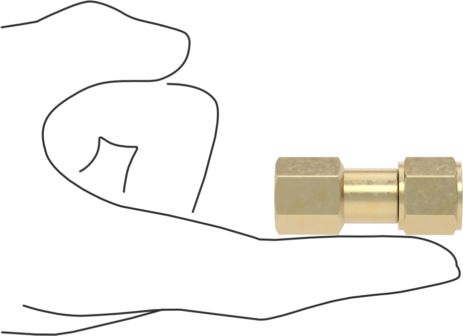 Sıkıştırılmış Gaz için Hortum Bağlantı Elemanı, Adaptör, CGA-022, 9/16"-18 UNF Sağ Dişli Dişi x 1/4 NPT Dişi