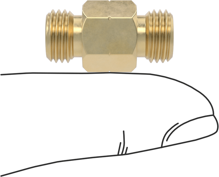Sıkıştırılmış Gaz için Vidalı Hortum Bağlantısı, Konektör, CGA Numara 021, 3/8"-24 UN/UNF, Sol El Diş