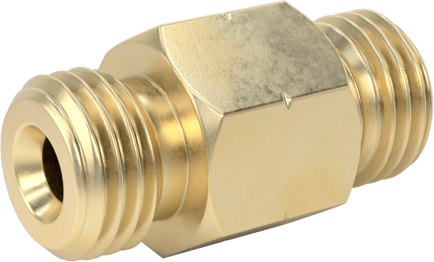 Sıkıştırılmış Gaz için Vidalı Hortum Bağlantısı, Konektör, CGA Numara 021, 3/8"-24 UN/UNF, Sol El Diş