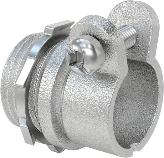 Esnek Metal Kanal için Demir Adaptör, Düz, 3/8 Anma Ölçüsü Dişi x 1/2 NPSM Erkek