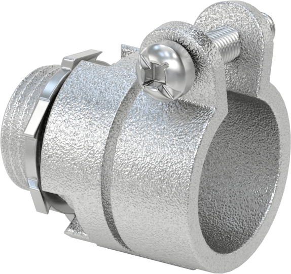 Esnek Metal Kanal için Demir Adaptör, Düz, 1/2 Anma Ölçüsü Dişi x 1/2 NPSM Erkek