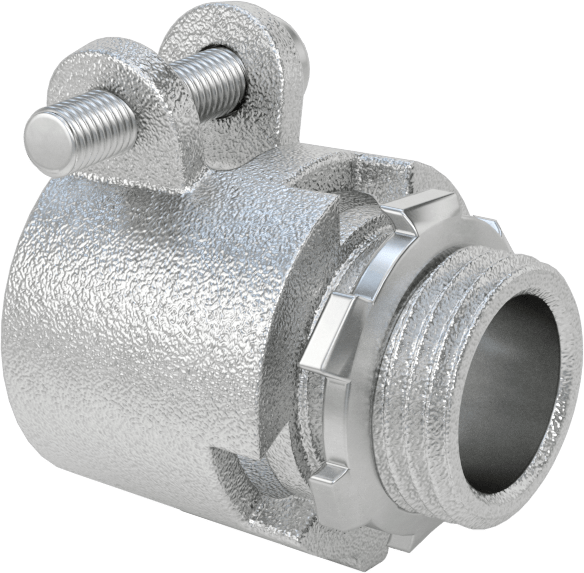 Esnek Metal Kanal için Demir Adaptör, Düz, 1/2 Anma Ölçüsü Dişi x 1/2 NPSM Erkek