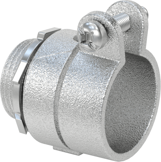 Esnek Metal Kanal için Demir Adaptör, Düz, 3/4 Anma Ölçüsü Dişi x 3/4 NPSM Erkek