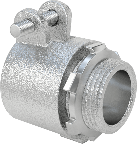 Esnek Metal Kanal için Demir Adaptör, Düz, 3/4 Anma Ölçüsü Dişi x 3/4 NPSM Erkek
