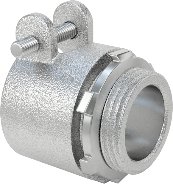 Esnek Metal Kanal için Demir Adaptör, Düz, 1 Standart Boyut Dişi x 1 NPT Erkek