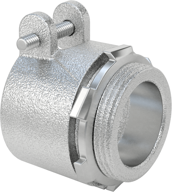 Esnek Metal Kanal için Demir Adaptör, Düz, 1-1/4 Anma Ölçüsü Dişi x 1-1/4 NPT Erkek
