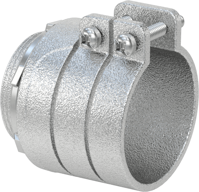 Esnek Metal Kanal için Demir Adaptör, Düz, 1-1/2 Standart Boyut Dişi x 1-1/2 NPT Erkek
