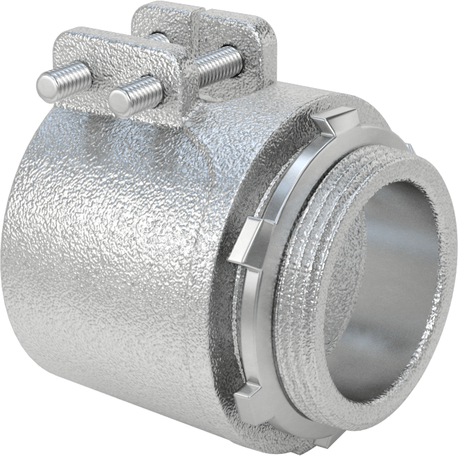 Esnek Metal Kanal için Demir Adaptör, Düz, 1-1/2 Standart Boyut Dişi x 1-1/2 NPT Erkek