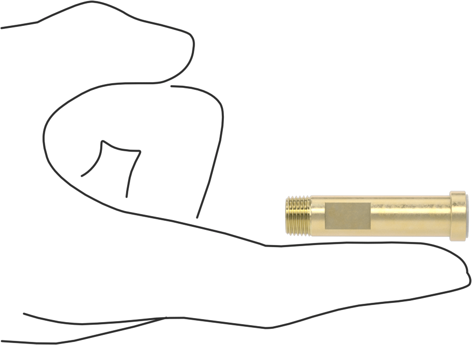 Sıkıştırılmış Gaz için Hortum Bağlantı Elemanı, Pirinç Nipel, Anahtar Sıkma, CGA 180, 1/8 NPT Erkek