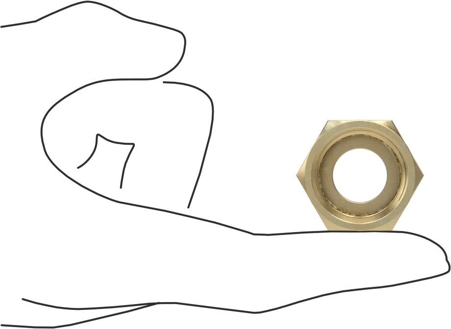 Sıkıştırılmış Gaz için Nipple Hortum Bağlantısı için Krom Kaplı Pirinç Dişi CGA 320 Somun