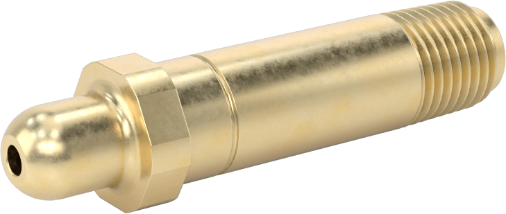 Sıkıştırılmış Gaz için Hortum Bağlantı Elemanı, Pirinç Nipel, Anahtar Sıkma, CGA 280, 1/4 NPT Erkek