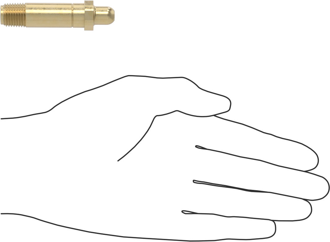 Sıkıştırılmış Gaz için Hortum Bağlantı Elemanı, Pirinç Nipel, Anahtar Sıkma, CGA 280, 1/4 NPT Erkek