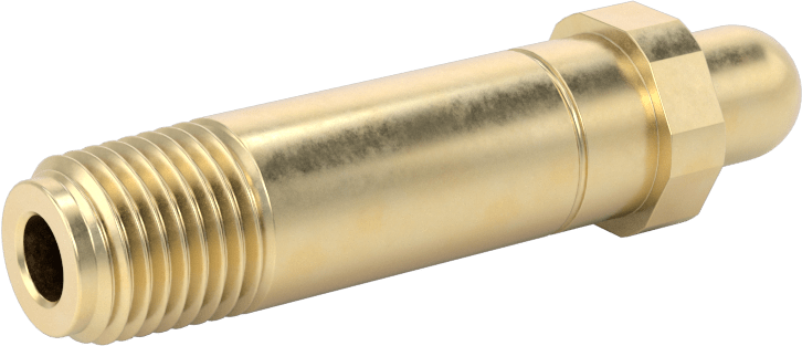 Sıkıştırılmış Gaz için Hortum Bağlantı Elemanı, Pirinç Nipel, Anahtar Sıkma, CGA 280, 1/4 NPT Erkek