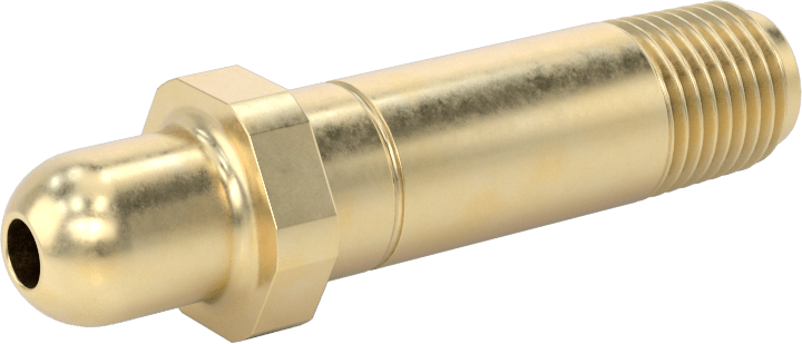Sıkıştırılmış Gaz için Hortum Bağlantı Elemanı, Pirinç Nipel, Anahtar Sıkma, CGA 410, 1/4 NPT Erkek