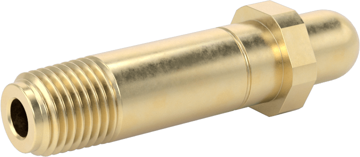 Sıkıştırılmış Gaz için Hortum Bağlantı Elemanı, Pirinç Nipel, Anahtar Sıkma, CGA 410, 1/4 NPT Erkek