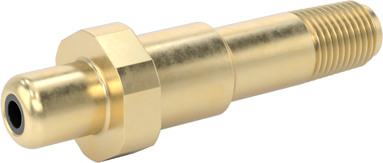 Sıkıştırılmış Gaz için Hortum Bağlantı Elemanı, Pirinç Nipel, Anahtar Sıkma, CGA 701, 1/4 NPT Erkek