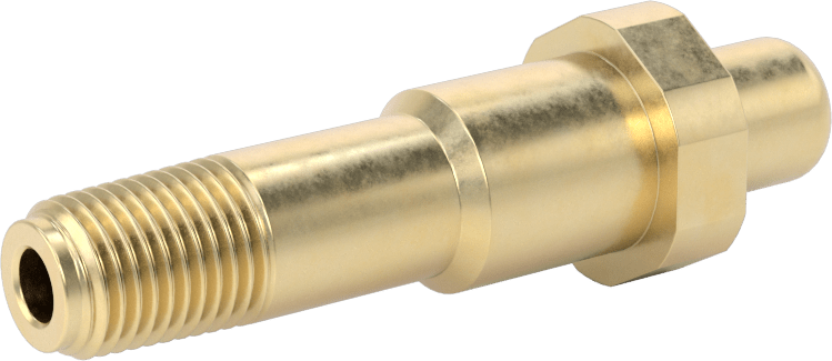 Sıkıştırılmış Gaz için Hortum Bağlantı Elemanı, Pirinç Nipel, Anahtar Sıkma, CGA 701, 1/4 NPT Erkek