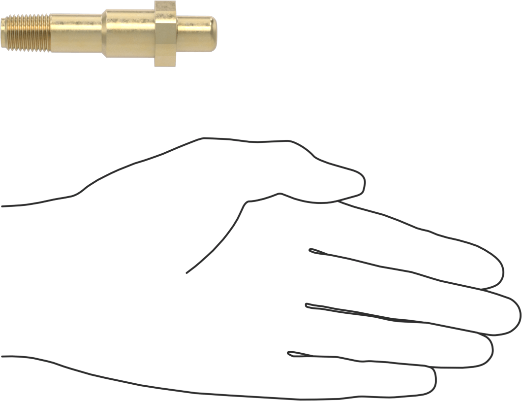 Sıkıştırılmış Gaz için Hortum Bağlantı Elemanı, Pirinç Nipel, Anahtar Sıkma, CGA 701, 1/4 NPT Erkek