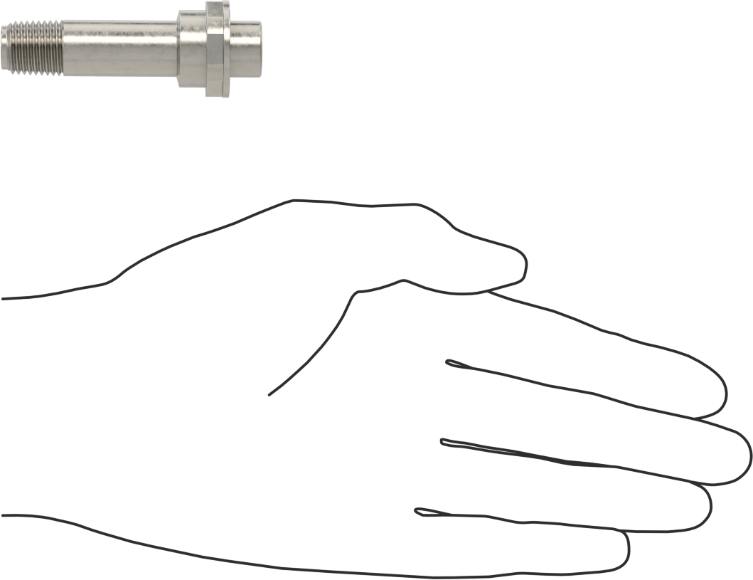 Sıkıştırılmış Gaz için Hortum Bağlantı Elemanı, 316 Paslanmaz Çelik Nipple, Anahtar Sıkma, CGA 705, 1/4 NPT Erkek