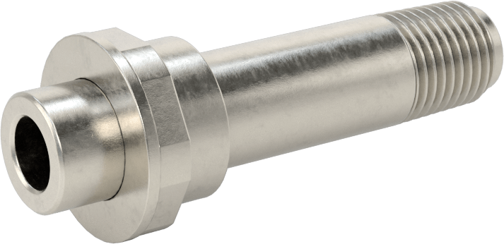 Sıkıştırılmış Gaz için Hortum Bağlantı Elemanı, 316 Paslanmaz Çelik Nipple, Anahtar Sıkma, CGA 705, 1/4 NPT Erkek