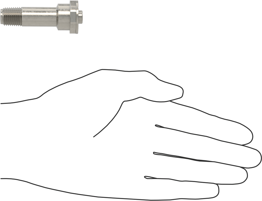Sıkıştırılmış Gaz için Hortum Bağlantı Elemanı, 316 Paslanmaz Çelik Nipple, Anahtar Sıkma, CGA 670, 1/4 NPT Erkek