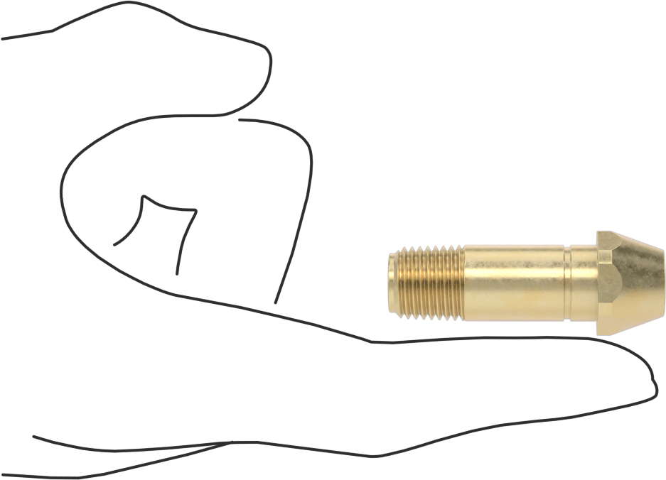 Sıkıştırılmış Gaz için Hortum Bağlantı Elemanı, Pirinç Nipel, Anahtar Sıkma, CGA 300, 1/4 NPT Erkek