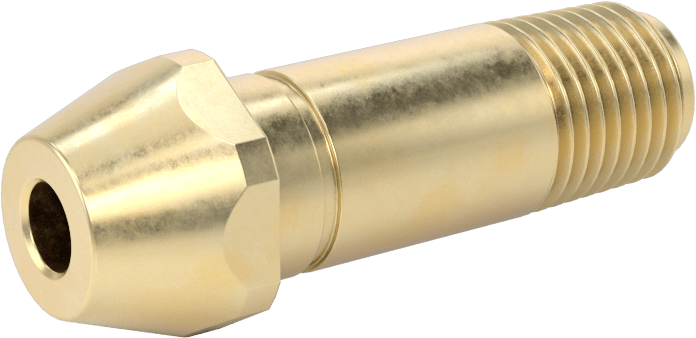 Sıkıştırılmış Gaz için Hortum Bağlantı Elemanı, Pirinç Nipel, Anahtar Sıkma, CGA 300, 1/4 NPT Erkek