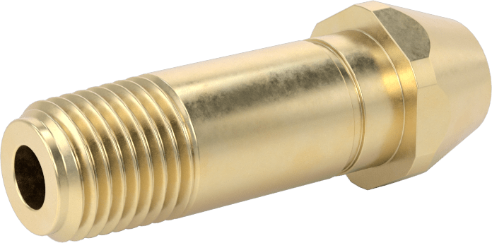 Sıkıştırılmış Gaz için Hortum Bağlantı Elemanı, Pirinç Nipel, Anahtar Sıkma, CGA 300, 1/4 NPT Erkek