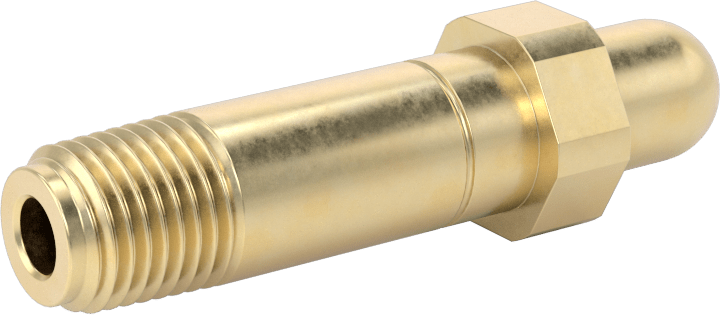 Sıkıştırılmış Gaz için Hortum Bağlantı Elemanı, Pirinç Nipel, Anahtar Sıkma, CGA 346, 1/4 NPT Erkek