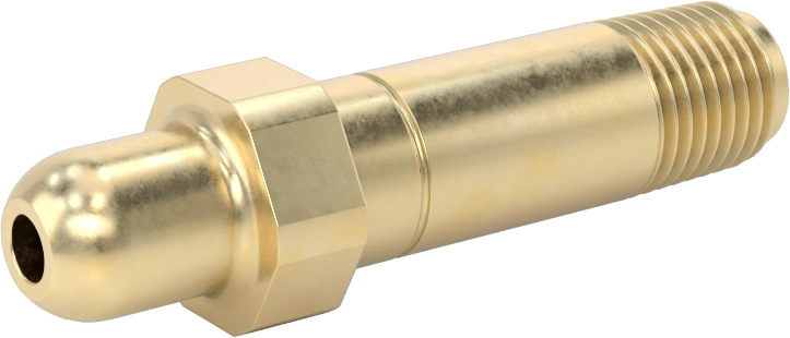 Sıkıştırılmış Gaz için Hortum Bağlantı Elemanı, Pirinç Nipel, Anahtar Sıkma, CGA 346, 1/4 NPT Erkek