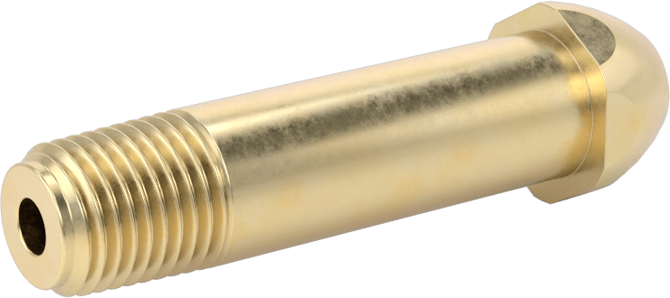 Sıkıştırılmış Gaz için Hortum Bağlantı Elemanı, Pirinç Nipel, Sıkı Anahtar, CGA 500, 580, 590 ve 510, 2.5"