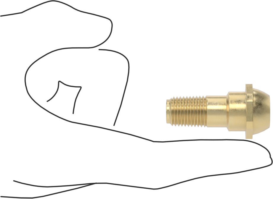 Sıkıştırılmış Gaz için Hortum Bağlantı Elemanı, Pirinç Nipel, Anahtar Sıkma, CGA 520, 1/4 NPT Erkek
