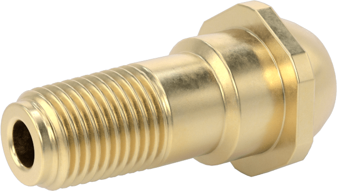 Sıkıştırılmış Gaz için Hortum Bağlantı Elemanı, Pirinç Nipel, Anahtar Sıkma, CGA 520, 1/4 NPT Erkek