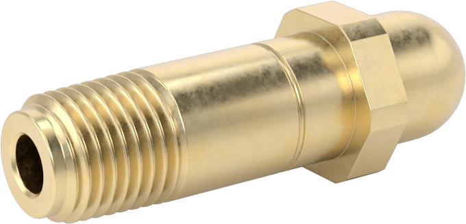 Sıkıştırılmış Gaz için Hortum Bağlantı Elemanı, Pirinç Nipel, Anahtar Sıkma, CGA 540, 1/4 NPT Erkek