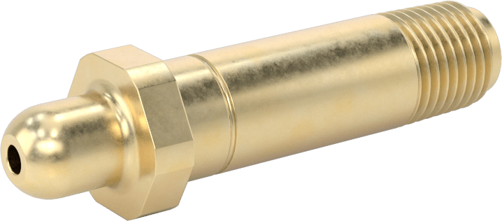 Sıkıştırılmış Gaz için Hortum Bağlantı Elemanı, Pirinç Nipel, Anahtar Sıkma, CGA 326, 1/4 NPT Erkek