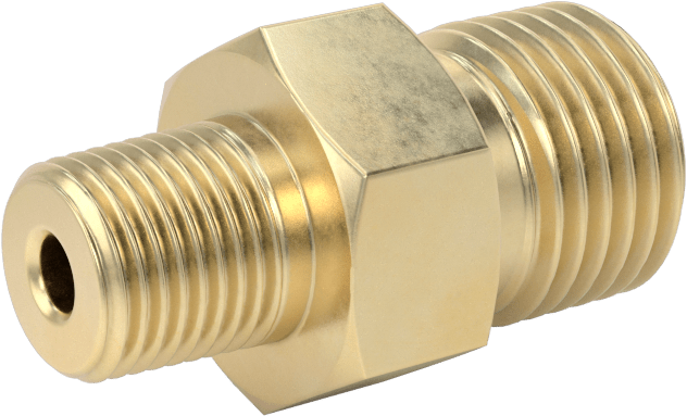 Sıkıştırılmış Gaz için Hortum Bağlantı Elemanı, CGA 022 Adaptör, 9/16"-18 UNF Erkek x 1/8 NPT Erkek