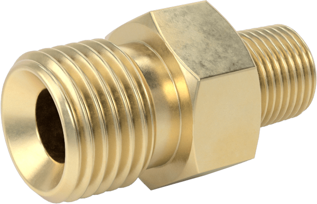 Sıkıştırılmış Gaz için Hortum Bağlantı Elemanı, CGA 022 Adaptör, 9/16"-18 UNF Erkek x 1/8 NPT Erkek